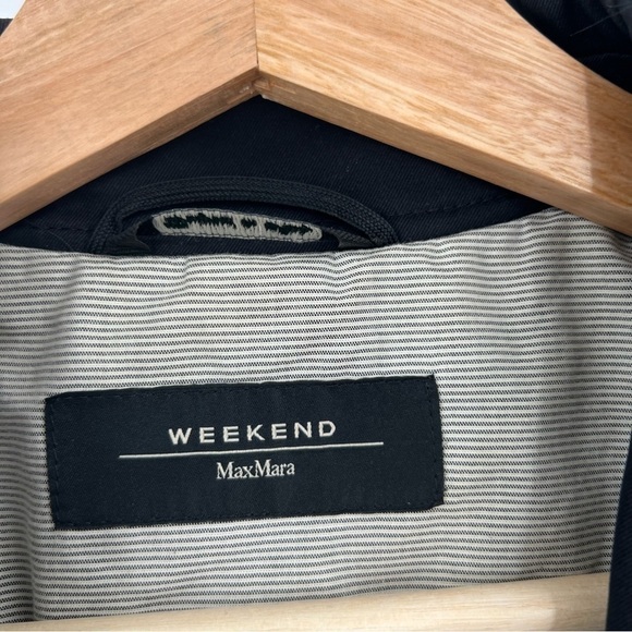 WEEKEND MaxMara navy cotton blazer - Picture 4 of 6